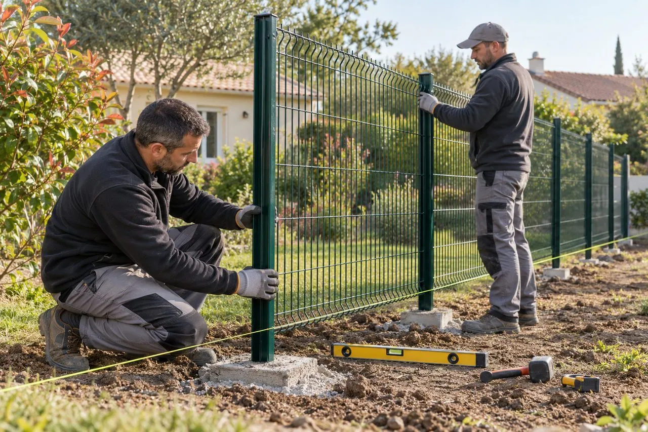 Clôture rigide prix pose : 7 repères fiables pour chiffrer le chantier