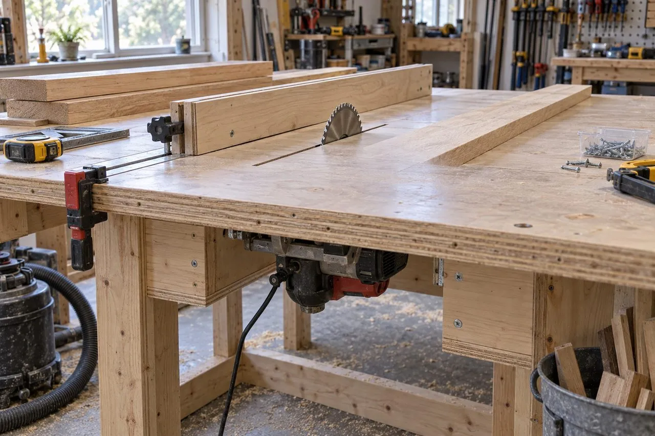 Table pour scie circulaire : choisir, fabriquer et couper droit en sécurité